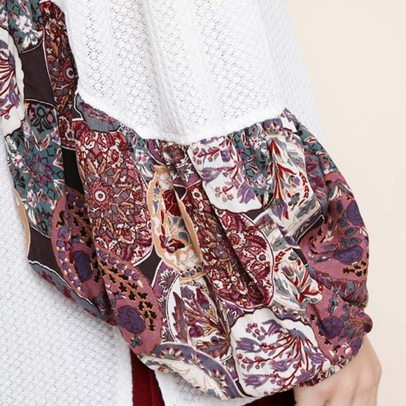 Puff Sleeve Waffle Knit Top - Picture 3 of 8